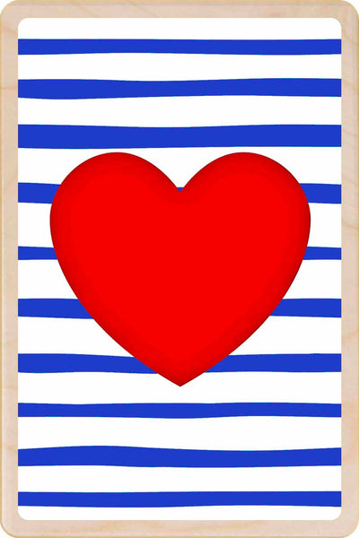 Heart Wooden Postcard