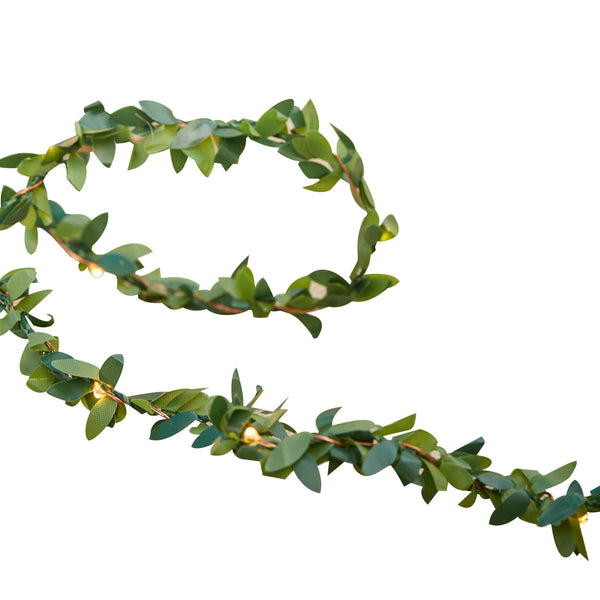 Green Plastic Foliage LED String Lights - Ginger Ray