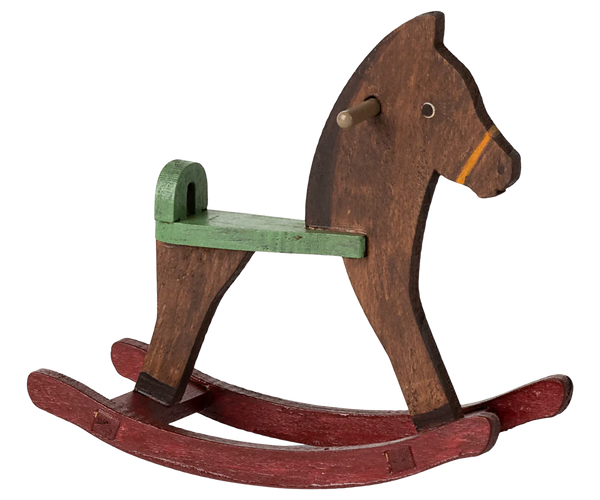 Dark Brown Rocking Horse, Mouse - Maileg