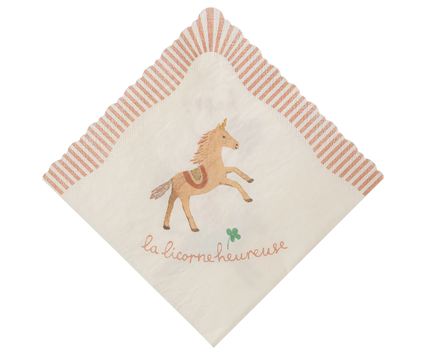 Unicorn Happy birthday Napkin - Maileg