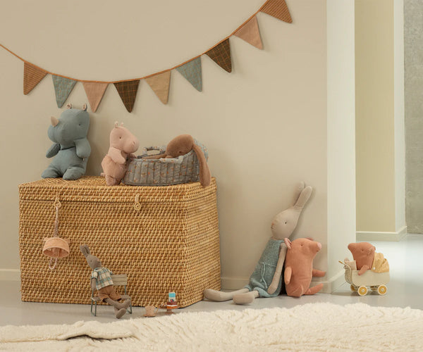 Soft Rose Small Hippo with Skirt, Safari Friends - Maileg