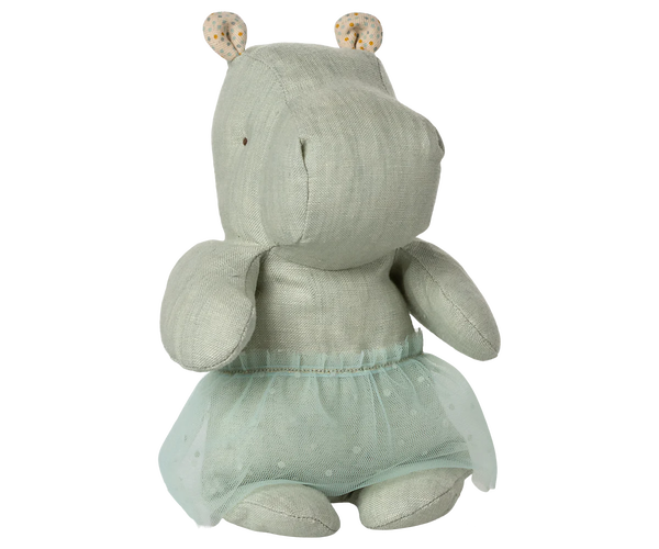Mint Small Hippo with Skirt, Safari Friends - Maileg