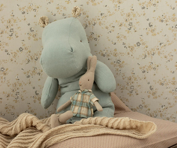 Blue Grey Medium Hippo, Safari Friends - Maileg