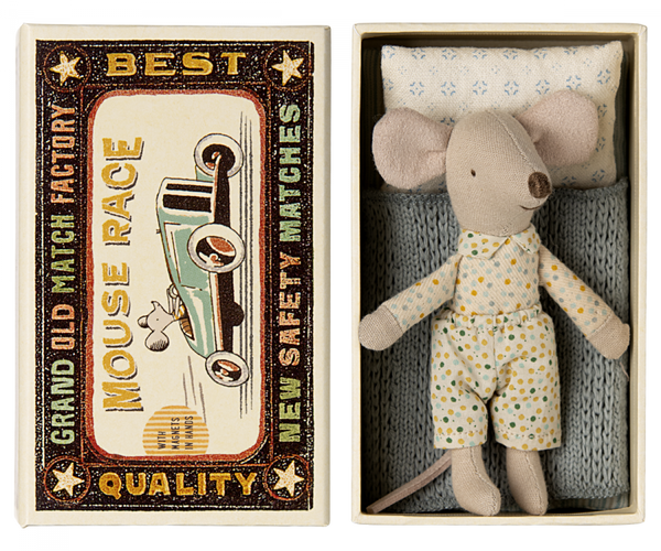 Little Brother Mouse in Matchbox - Maileg