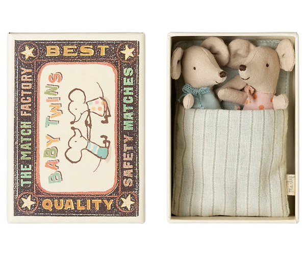 Twins, Baby Mice in Matchbox - Maileg