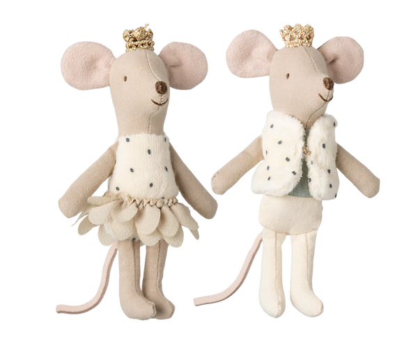 Royal Twins, Little Sister and Brother Mouse in Matchbox - Maileg