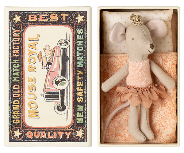 Princess Mouse, Little Sister in Matchbox - Maileg