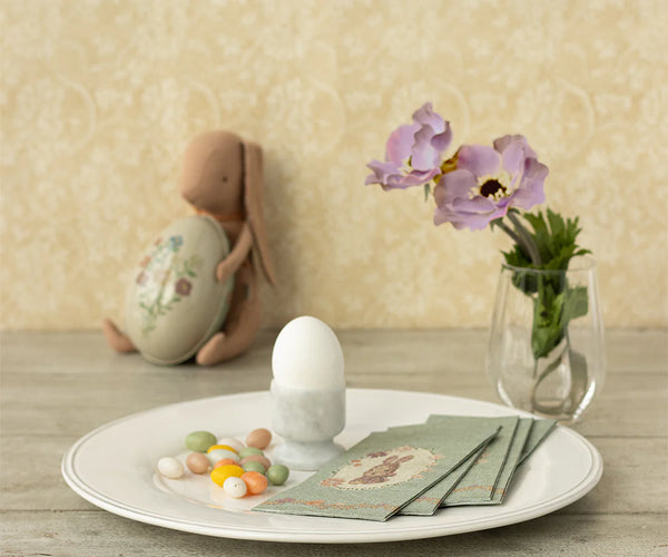 Green & Rose Easter Bunny Napkin - Maileg