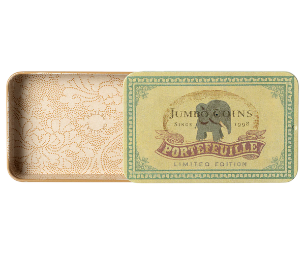 Jumbo Coins Metal Box with Sliding Lid - Maileg