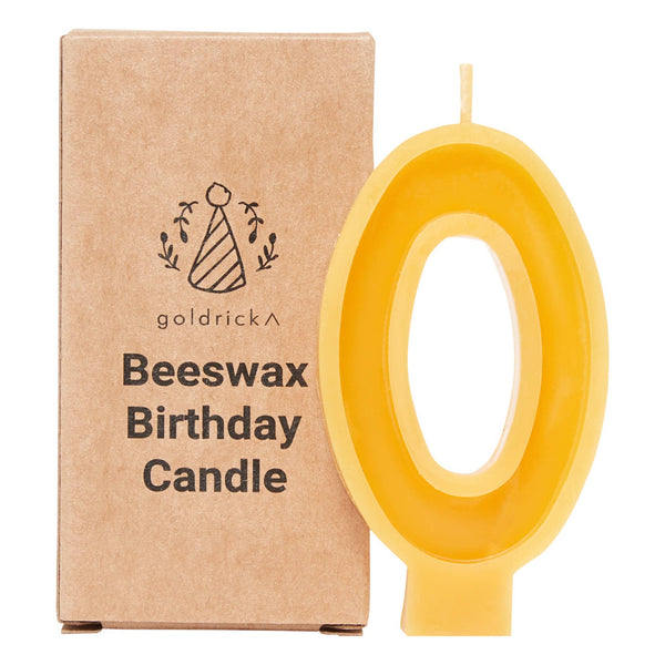 3 - Handmade Beeswax Number Candle - Goldrick Natural Living