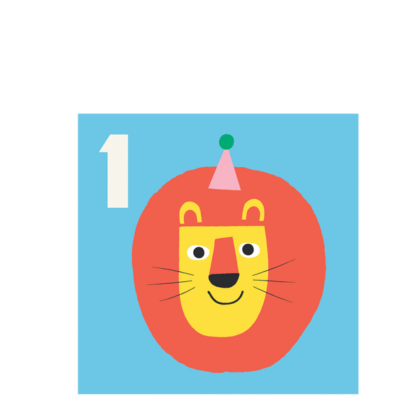 Lion 'One' Birthday Card - Rex London