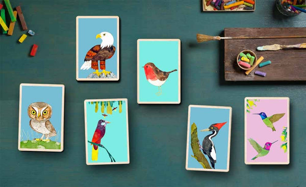 Hummingbirds Wooden Postcard