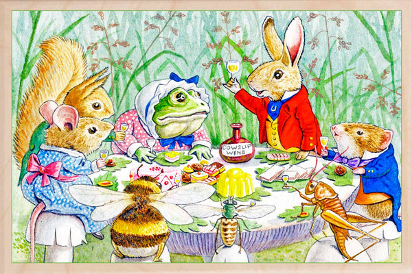 Birthday Party Wooden Postcard