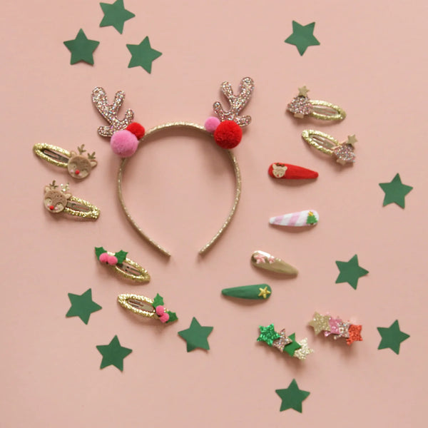 Jolly Xmas Embroidered Clip Set - Rockahula