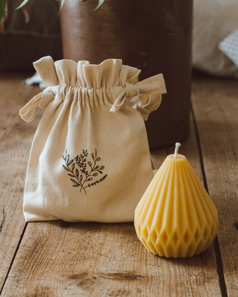 Artisan Beeswax Pear Candle - Goldrick Natural Living