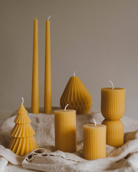Artisan Beeswax Pear Candle - Goldrick Natural Living