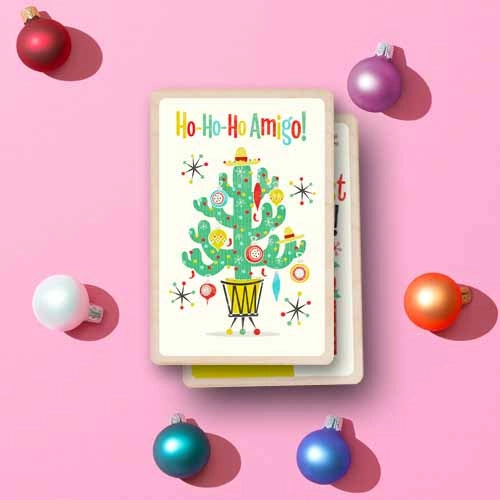 Amigo Cactus Christmas Card