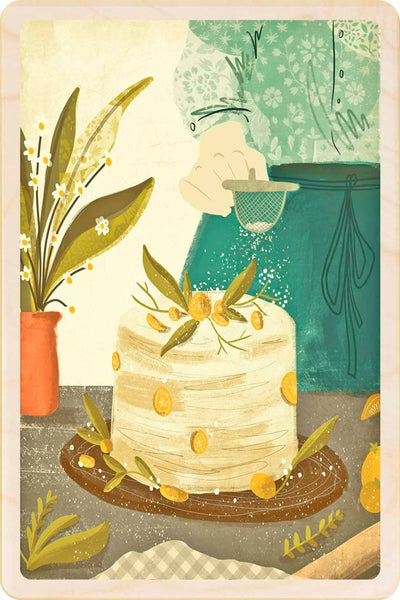 Baking Wooden Magnet by Emy Lou Holmes