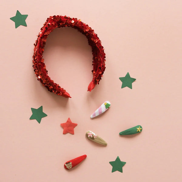 Jolly Xmas Embroidered Clip Set - Rockahula