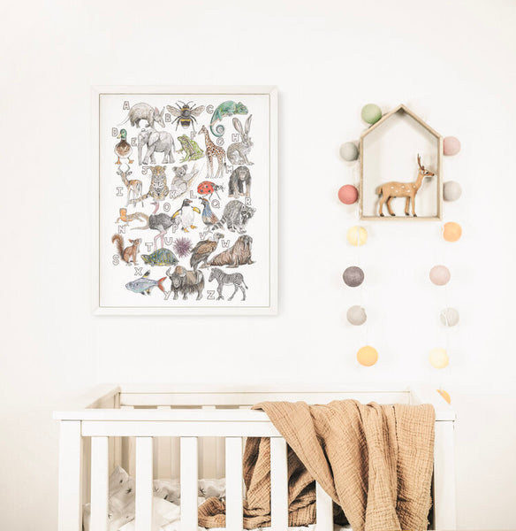 Animal Alphabet Print - A4 - Kathryn Pow Art