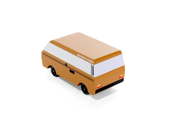 Model of a van with 'Adventurer' branding on a white background