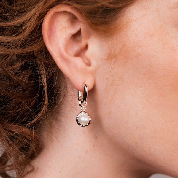 Coco Silver Hoop Earrings - Ashiana London