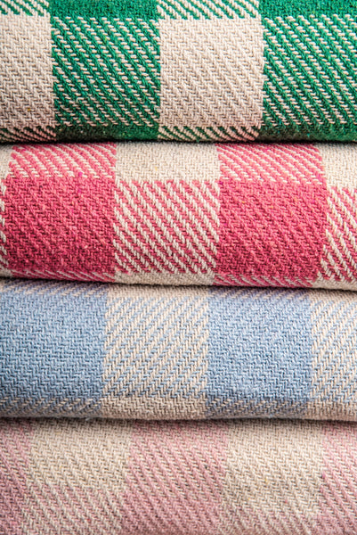 100% Recycled Gingham Throws - Ian Snow