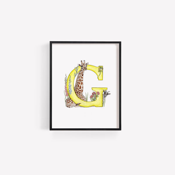 G Letter Print - A4 - Kathryn Pow Art