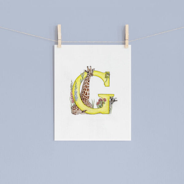G Letter Print - A4 - Kathryn Pow Art