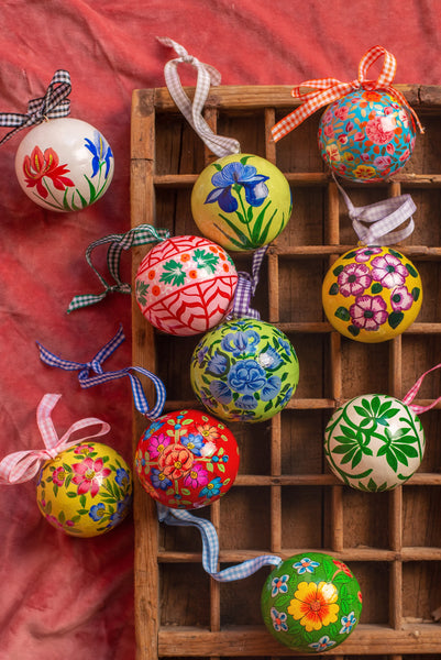Hand Painted Baubles - Ian Snow