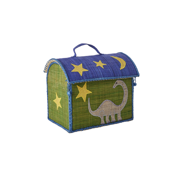 Kids Raffia Dinosaur Theme Bag - Rice DK