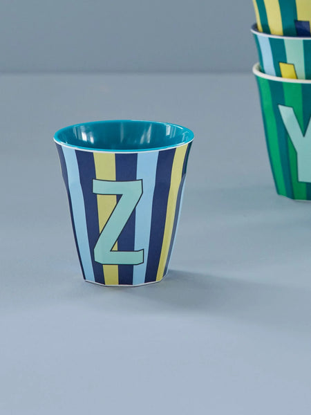 Z Blue Stripe Melamine Cup - Rice DK