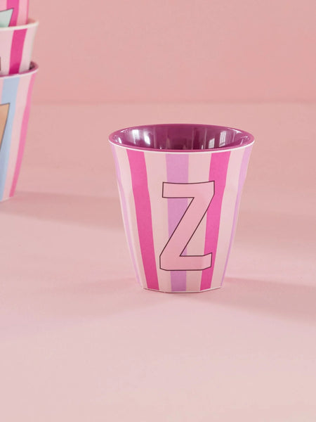 Z Pink Stripe Melamine Cup - Rice DK