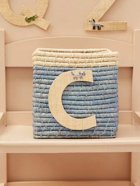 C Raffia Sticker with Cat Embroidery - Rice DK