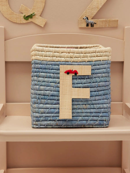 F Raffia Sticker with Ferrari Car Embroidery - Rice DK