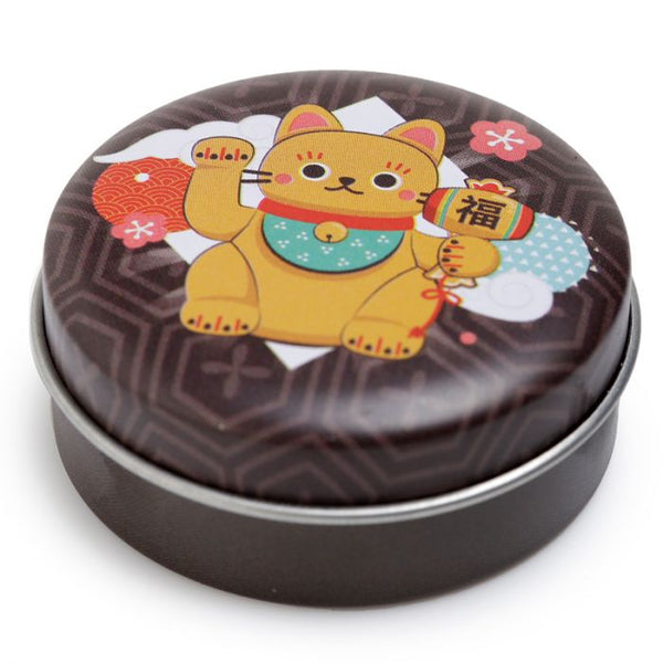 Maneki Neko Lucky Cat Lip Balm in a Tin