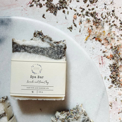 Lavender and Green Clay Spa Bar - Bliss Botanicals