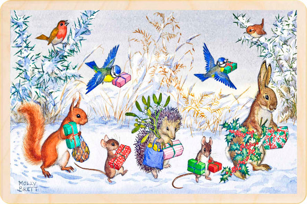 Christmas is Coming Wooden Postcard - Molly Brett