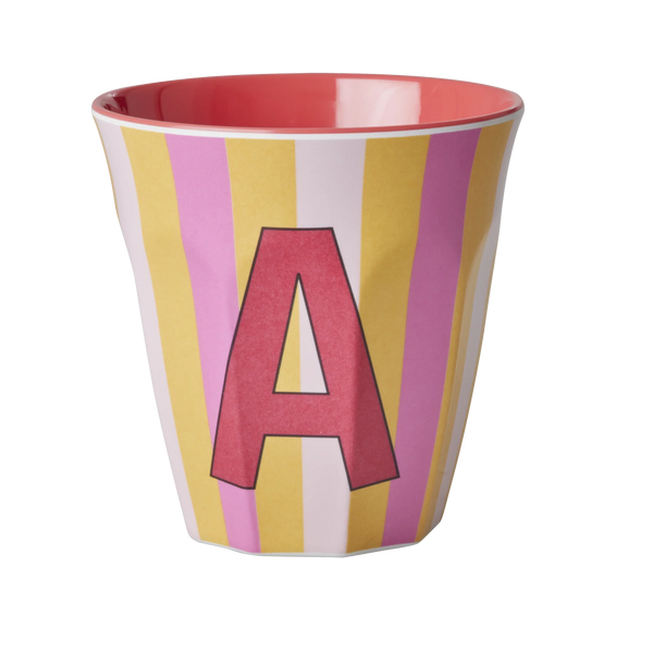 A Pink Stripe Melamine Cup - Rice DK