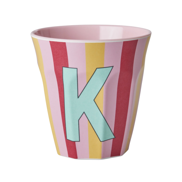K Pink Stripe Melamine Cup - Rice DK