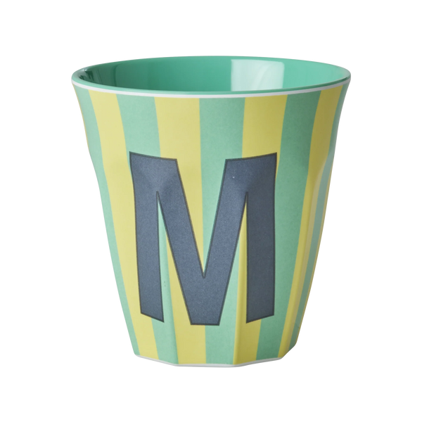 M Blue Stripe Melamine Cup - Rice DK