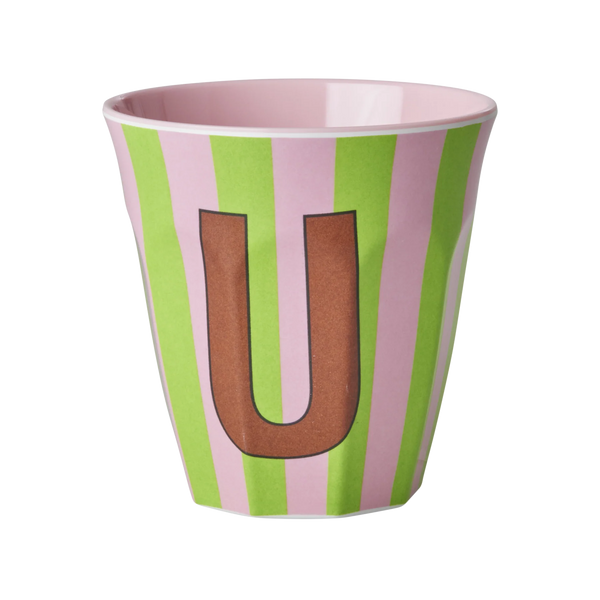 U Pink Stripe Melamine Cup - Rice DK