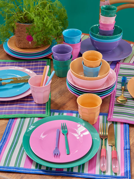 Melamine Cake Forks, La Joie de Vivre Multicolour - Rice DK