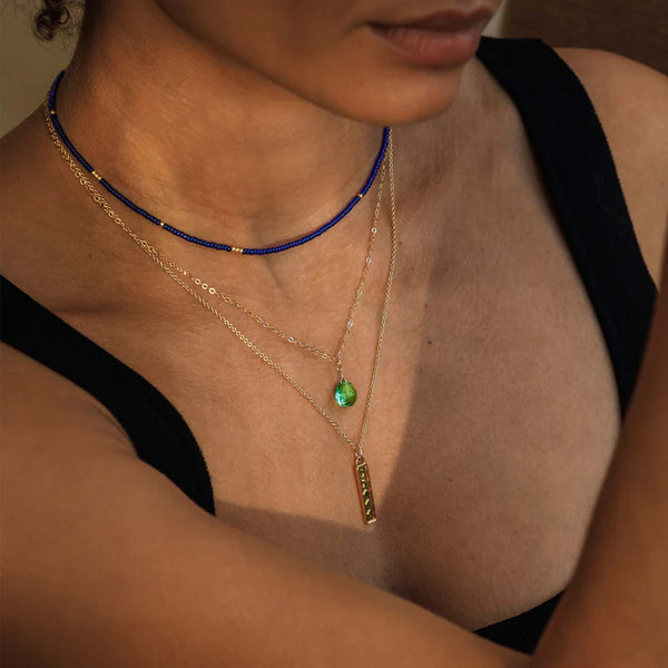 Morocco Blue Beaded Necklace - Wanderlust Life