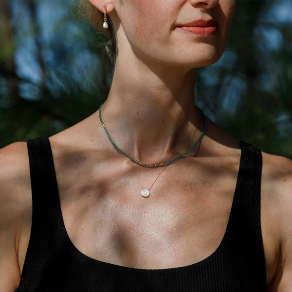 Water Blue Beaded Necklace - Wanderlust Life