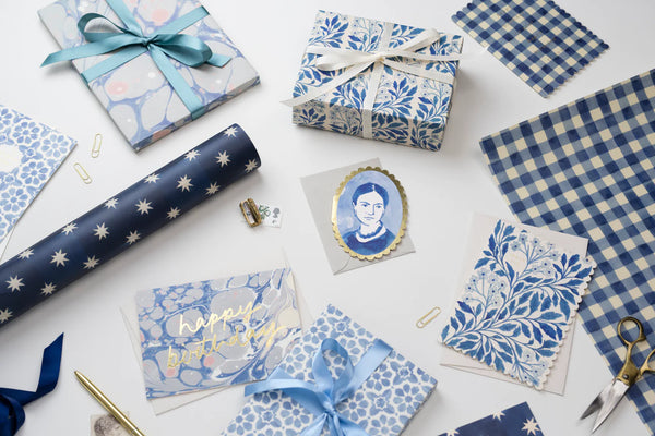 Blue Flora 'Thank You' Card - Wanderlust Paper Co.