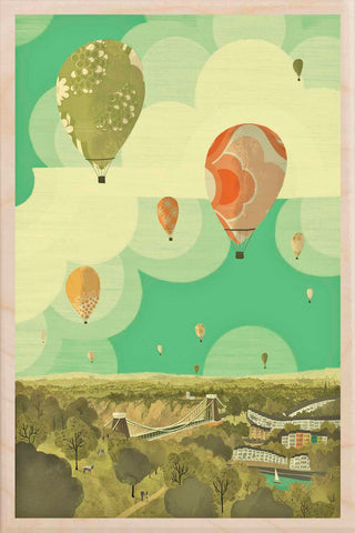 Balloons Wooden Postcard - Emy Lou Holmes