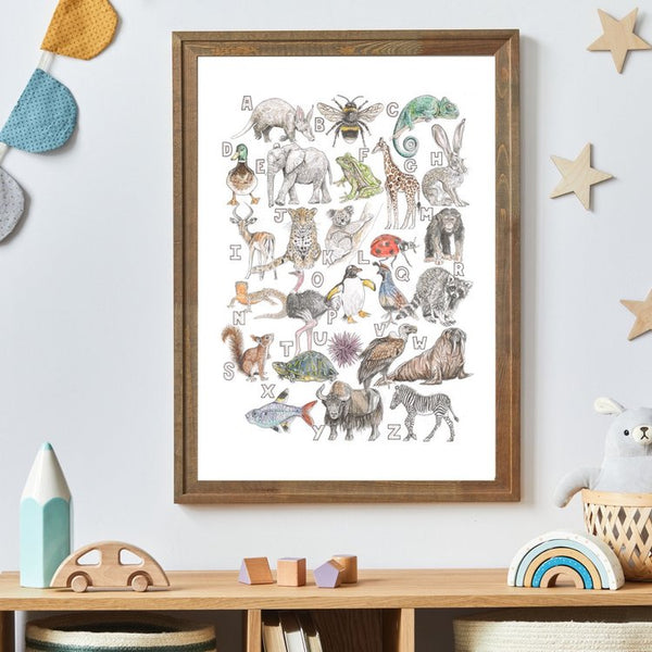 Animal Alphabet Print - A4 - Kathryn Pow Art