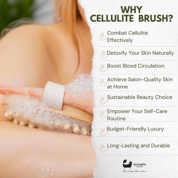 Cellulite Hand Brush - Effective Cellulite Remover and Massager for Smooth, Toned Skin - Eco Bath London