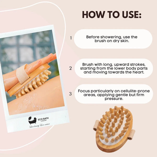Cellulite Hand Brush - Effective Cellulite Remover and Massager for Smooth, Toned Skin - Eco Bath London
